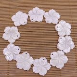 10 PCS Flower Shape Shell Mother of Pearl Jewelry Charms