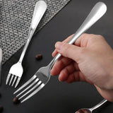 10 PCS Stainless Steel Steak Forks Cutlery Set - 18.5cm Length