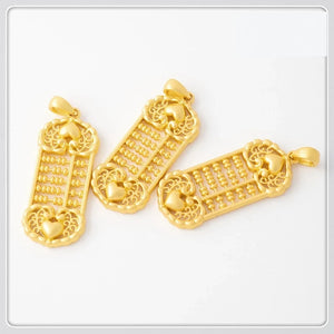 10 PCS Abacus Counting Frame Pendant for DIY Jewelry Making