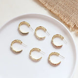 10 PCS Irregular C-Shaped Alloy Stud Earrings DIY Jewelry Accessory