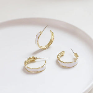 10 PCS Irregular C-Shaped Alloy Stud Earrings DIY Jewelry Accessory