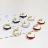 10 PCS Irregular C-Shaped Alloy Stud Earrings DIY Jewelry Accessory