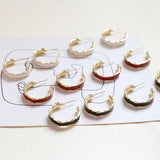 10 PCS Irregular C-Shaped Alloy Stud Earrings DIY Jewelry Accessory