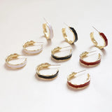 10 PCS Irregular C-Shaped Alloy Stud Earrings DIY Jewelry Accessory