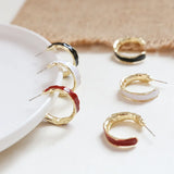 10 PCS Irregular C-Shaped Alloy Stud Earrings DIY Jewelry Accessory