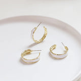 10 PCS Irregular C-Shaped Alloy Stud Earrings DIY Jewelry Accessory
