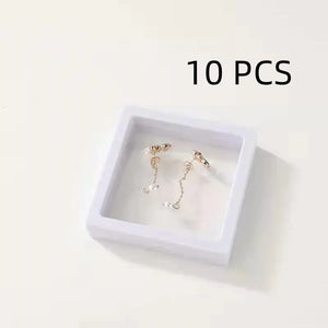 10 PCS Jewelry Storage Box PE Film Suspension Necklace Display Transparent