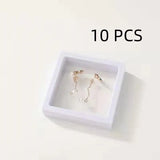 10 PCS Jewelry Storage Box PE Film Suspension Necklace Display Transparent