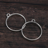 10 PCS Circle Frame Bezel Pendant Blanks for Jewelry Making