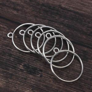 10 PCS Circle Frame Bezel Pendant Blanks for Jewelry Making