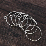 10 PCS Circle Frame Bezel Pendant Blanks for Jewelry Making