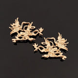 10 PCS KC Plated Alloy Flying Crane Hairpin Retro Headdress