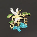 10 PCS KC Plated Enamel Clouds Crane Headwear Accessories DIY Jewelry Making