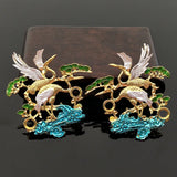 10 PCS KC Plated Enamel Clouds Crane Headwear Accessories DIY Jewelry Making
