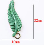 10 PCS Enamel Leaves Flowers Pendant Charms for DIY Jewelry Making