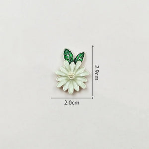 10 PCS Enamel Leaves Flowers Pendant for DIY Jewelry Making