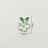 10 PCS Enamel Leaves Flowers Pendant for DIY Jewelry Making
