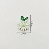 10 PCS Enamel Leaves Flowers Pendant for DIY Jewelry Making