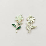 10 PCS Enamel Leaves Flowers Pendant for DIY Jewelry Making