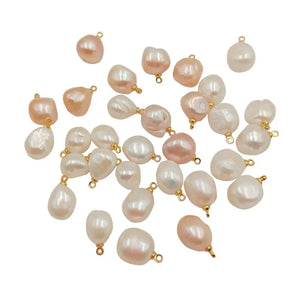 10 PCS 100% Nature Freshwater Loose Baroque Shape Pearl DIY Beads