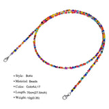10 PCS Rainbow Silicone Bead Anti-lost Glasses Lanyard Strap