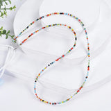 10 PCS Rainbow Silicone Bead Anti-lost Glasses Lanyard Strap