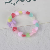 10 PCS Girl's Acrylic Flower Bracelet Sweet Pearl Summer Style for Kids