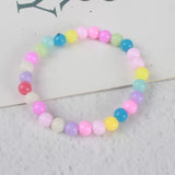 10 PCS Girl's Acrylic Flower Bracelet Sweet Pearl Summer Style for Kids