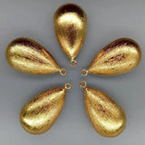 10 PCS Matte Finish Teardrop Charms 22x35mm Plated Jewelry Supplies