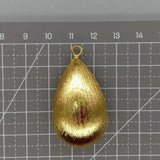 10 PCS Matte Finish Teardrop Charms 22x35mm Plated Jewelry Supplies