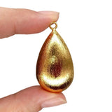 10 PCS Matte Finish Teardrop Charms 22x35mm Plated Jewelry Supplies