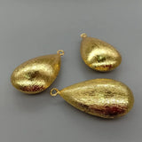 10 PCS Matte Finish Teardrop Charms 22x35mm Plated Jewelry Supplies