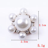 10Pcs Rhinestone Pearl Flowers Bowknot DIY Jewelry Making