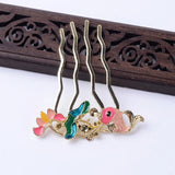 10 PCS Enamel Hair Combs for DIY Jewelry Making