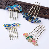 10 PCS Enamel Hair Combs for DIY Jewelry Making