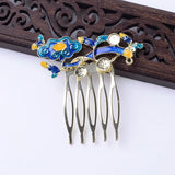 10 PCS Enamel Hair Combs for DIY Jewelry Making