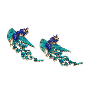10 PCS Enamel Phoenix Birds DIY Jewelry Making Accessories
