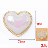 10PCS Metal Alloy Heart Round Earrings Headwear Jewelry Making Accessories