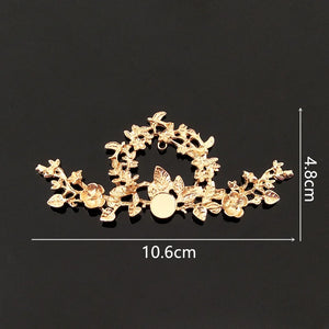 10 PCS KC Plated Alloy Flower Headdress Accessories for DIY Jewelry Making