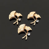 10PCS Metal Alloy Leaves Crystal Pearl Leaf DIY Jewelry Making