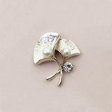 10PCS Metal Alloy Leaves Crystal Pearl Leaf DIY Jewelry Making