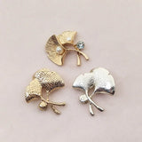 10PCS Metal Alloy Leaves Crystal Pearl Leaf DIY Jewelry Making