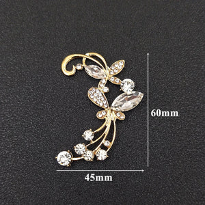 10 PCS Metal Rhinestone Tree Branch Flower DIY Headwear Jewelry Making