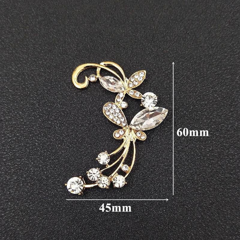 10 PCS Metal Rhinestone Tree Branch Flower DIY Headwear Jewelry Making