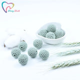 10 PCS Mint Knitting Cotton Crochet Wooden Loose Beads Balls 16-20 MM