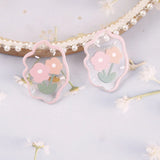 10 PCS Acrylic Flowers Pendant Charms for DIY Jewelry Making