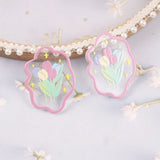 10 PCS Acrylic Flowers Pendant Charms for DIY Jewelry Making