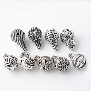 10 PCS Tibetan Silver Tee Pagoda Spacer Bead Buddha Head Loose Beads