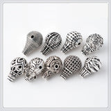 10 PCS Tibetan Silver Tee Pagoda Spacer Bead Buddha Head Loose Beads