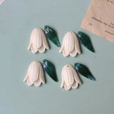10 PCS Resin Tulip Flower Charms Pendant for DIY Jewelry Making